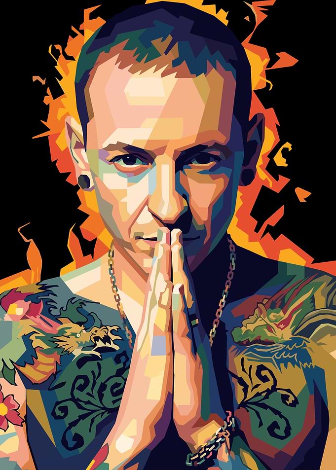 Chester Bennington Pop Art Portrait