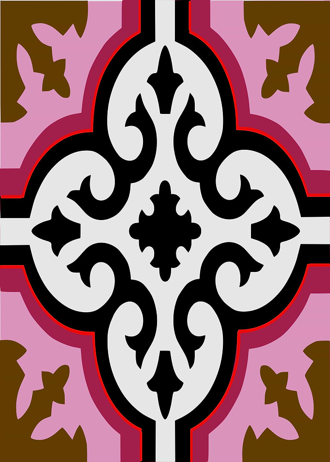 Ornate Floral Tile Design