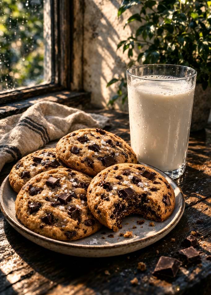 Chocolate Chip Cookies and Milk