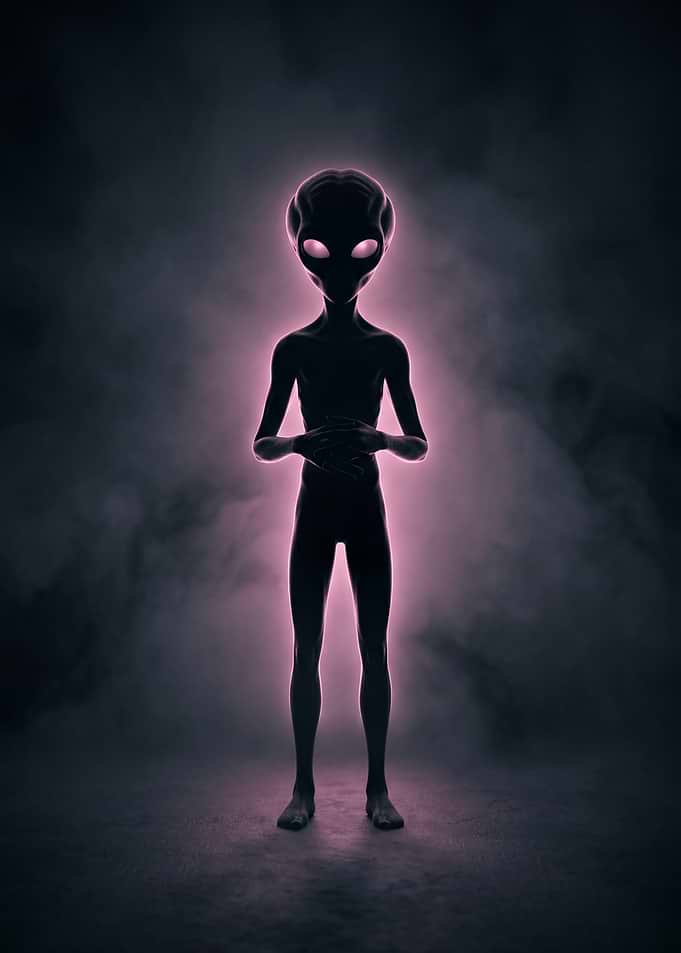 Ethereal Alien in Smoky Atmosphere