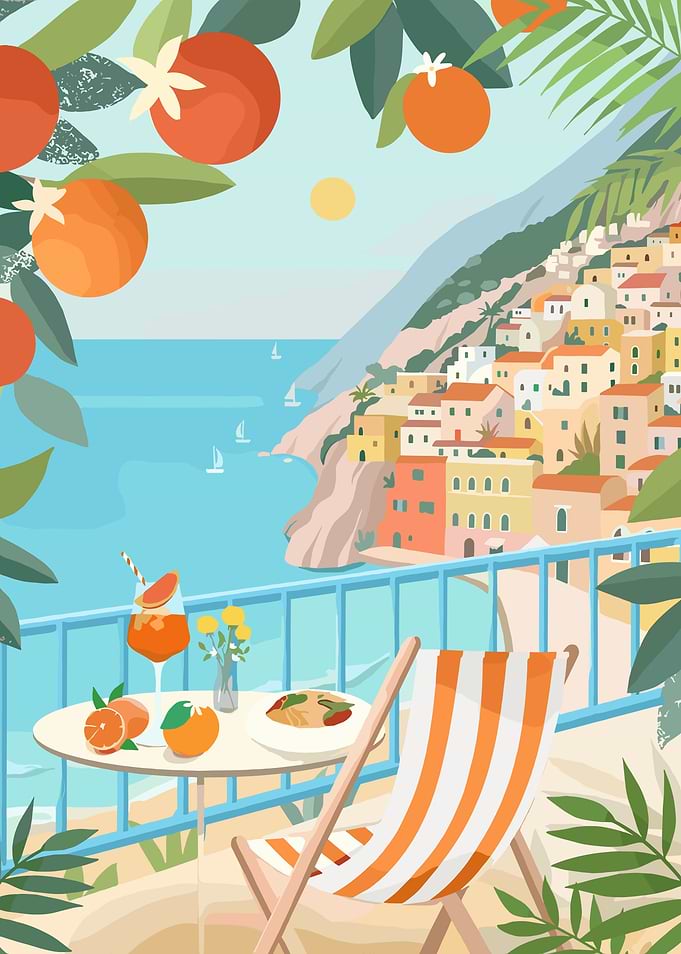Italian Riviera Balcony View