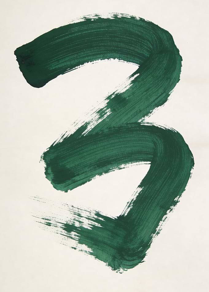Green Brushstroke Number Three