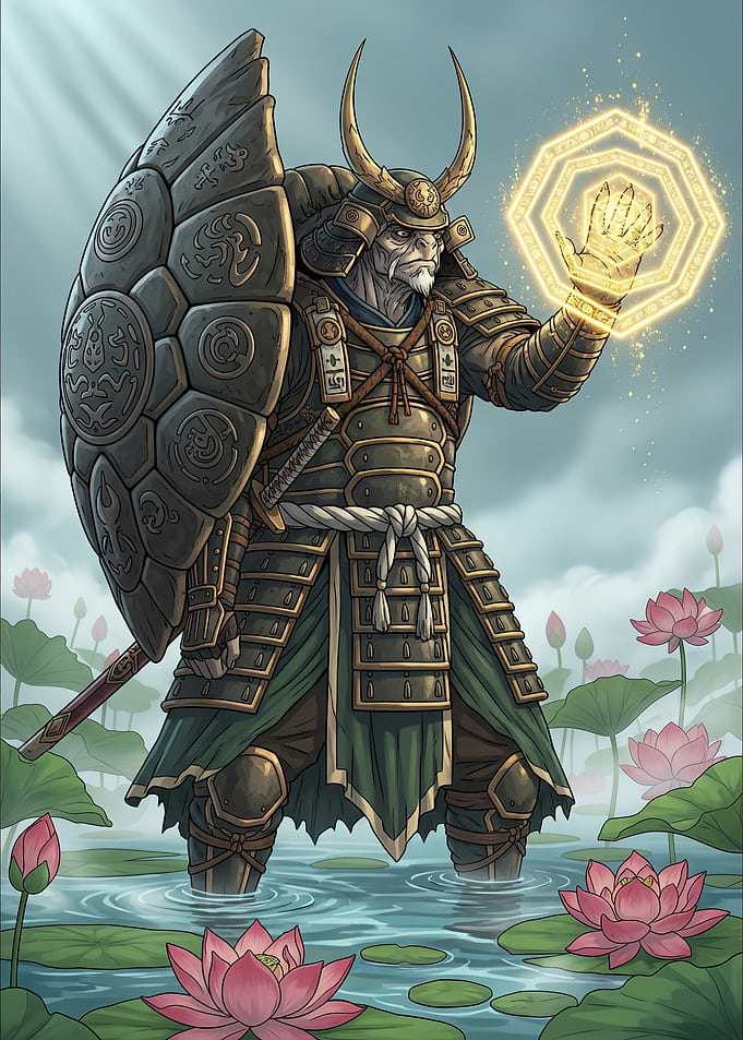 Samurai Warrior with Magical Energy