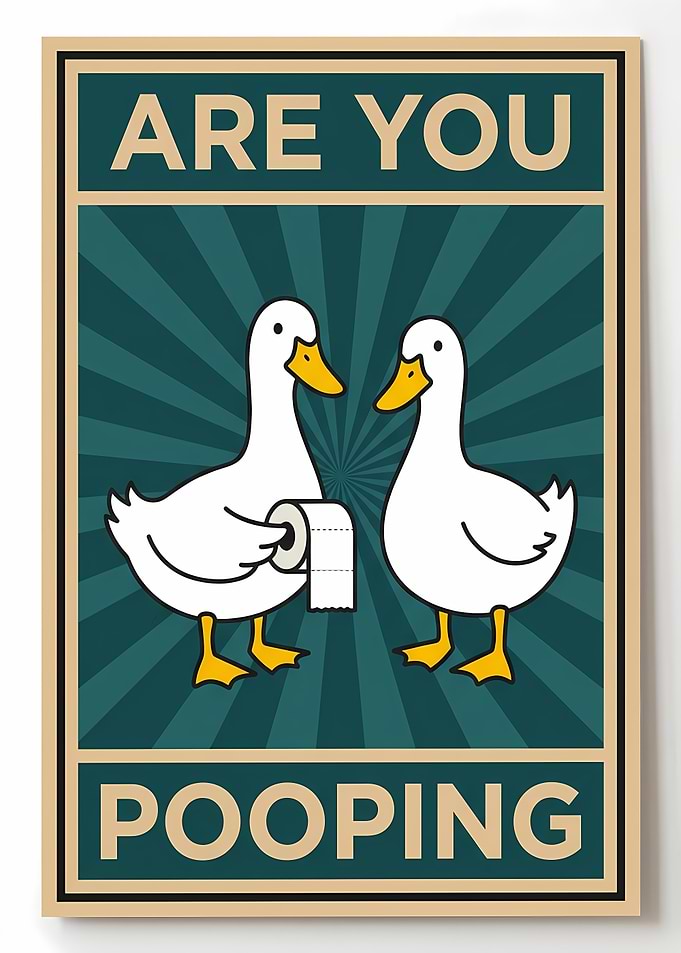 Funny Ducks Toilet Paper Poster