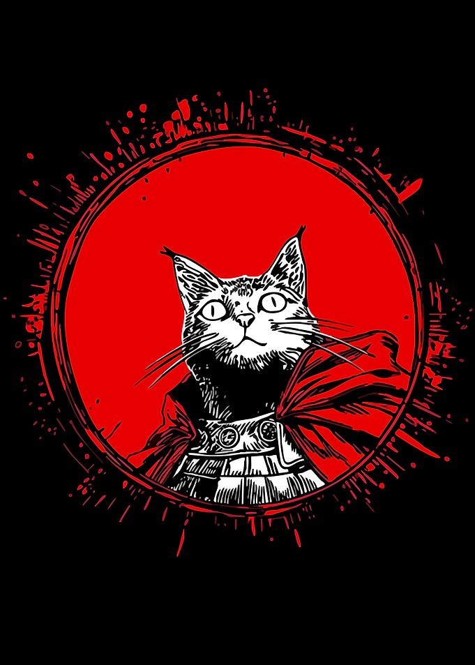 Warrior Cat in Red Circle