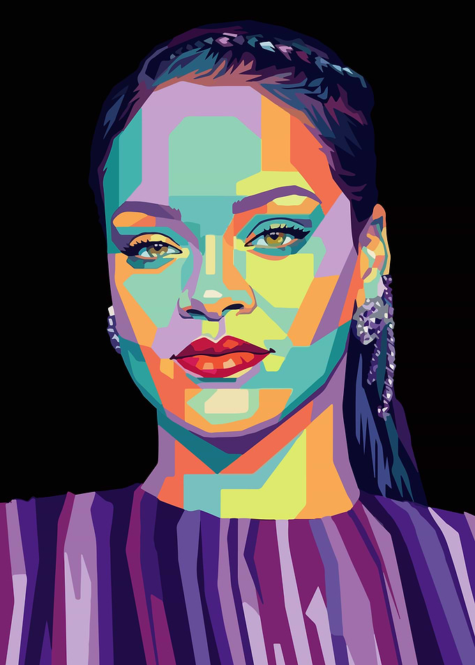 Rihanna Pop Art Portrait