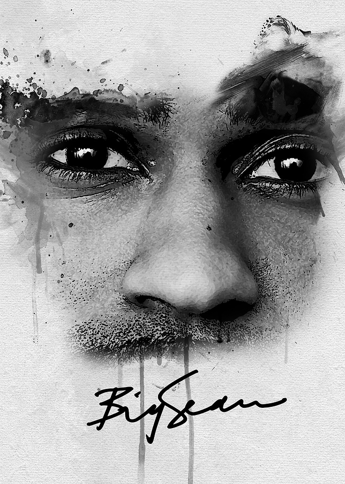 Big Sean Watercolor Portrait