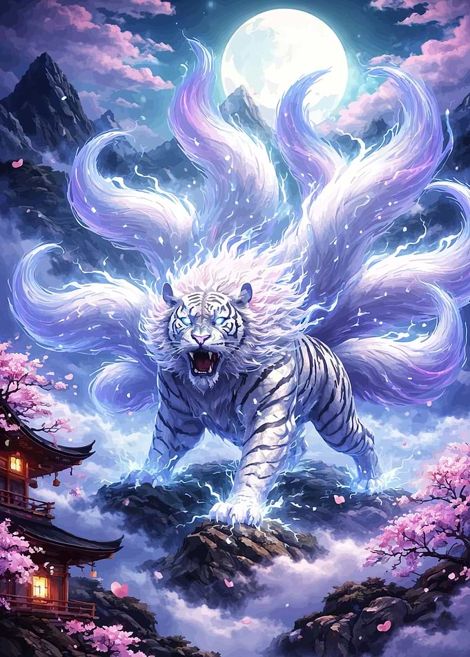 Mythical White Tiger Spirit