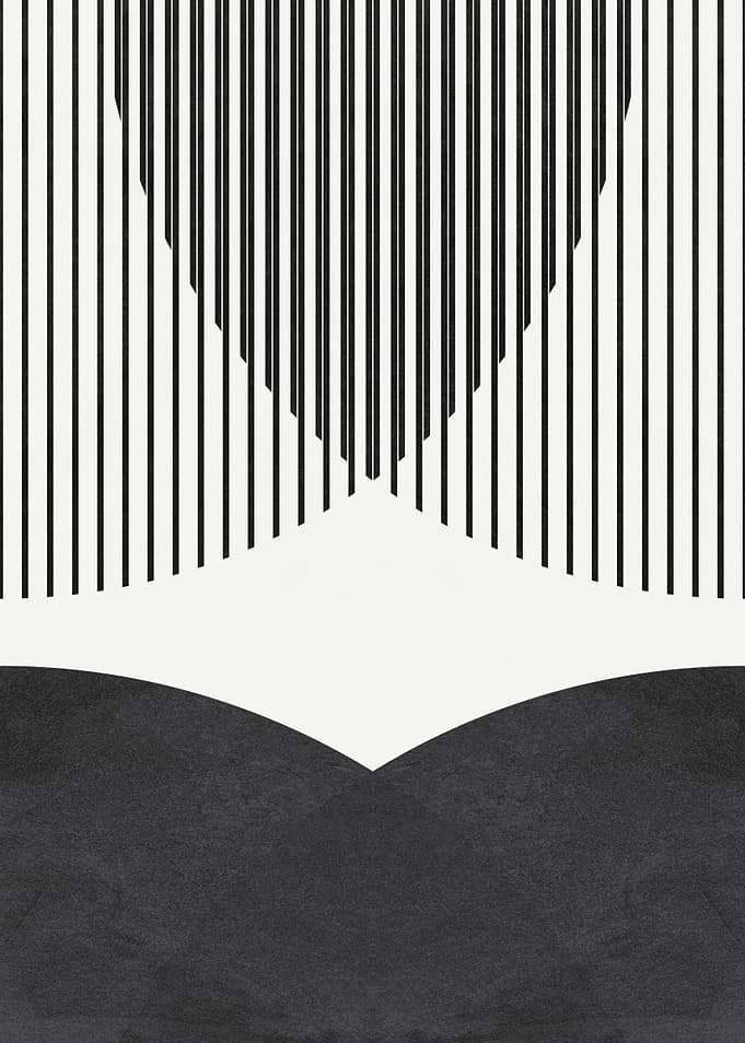 Abstract Black and White Geometric Art