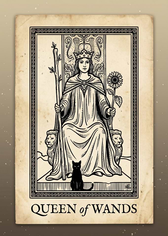Queen of Wands Tarot Card