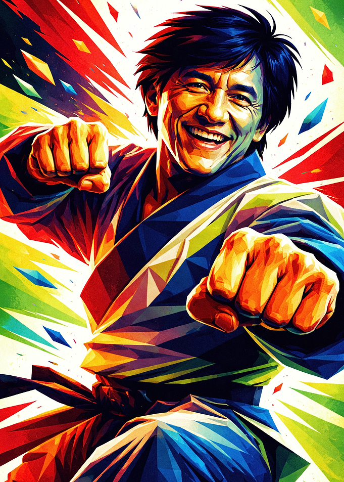 Martial Artist in Dynamic Pose