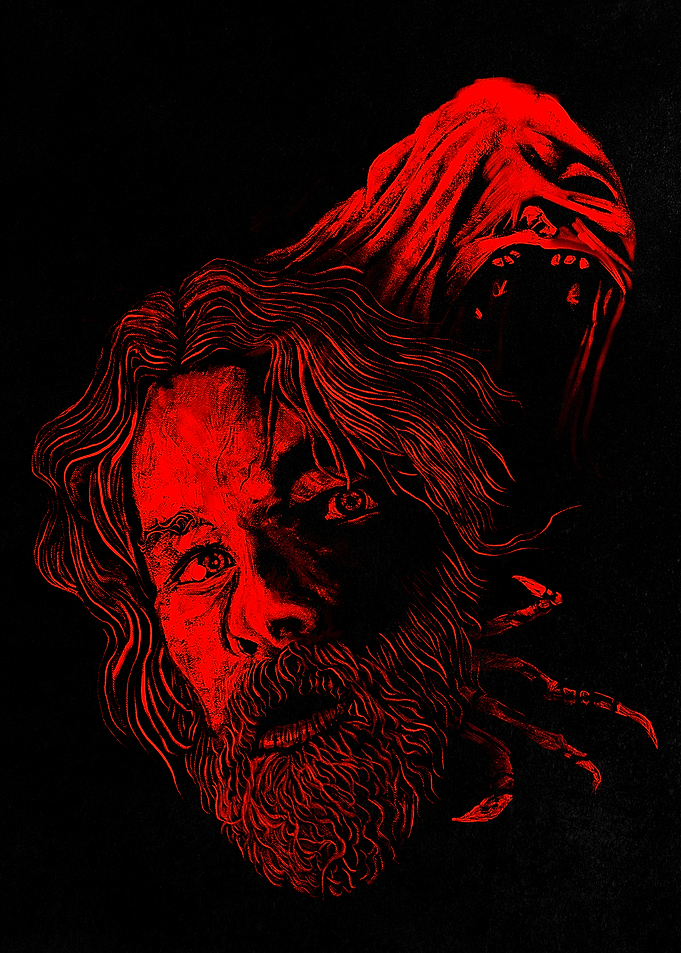 Horror Portrait with Monster