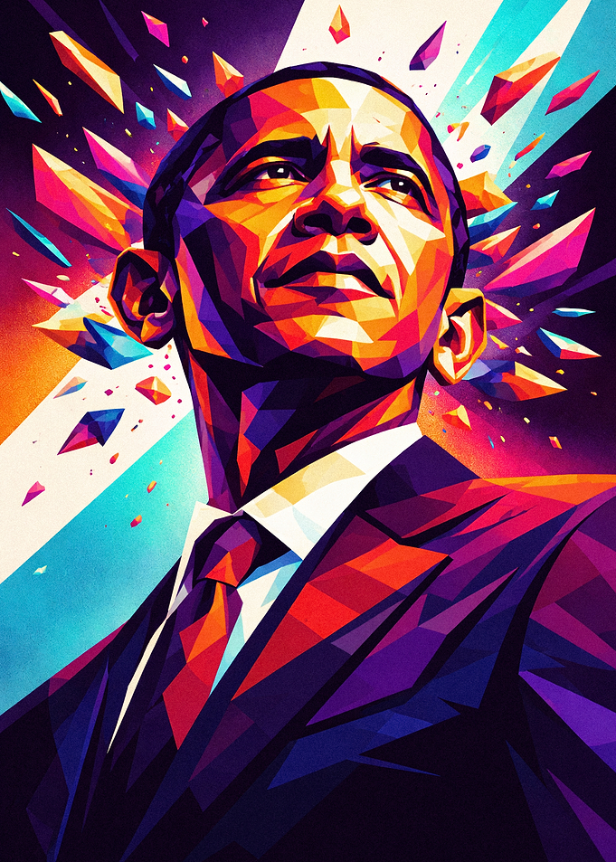 Barack Obama Geometric Portrait