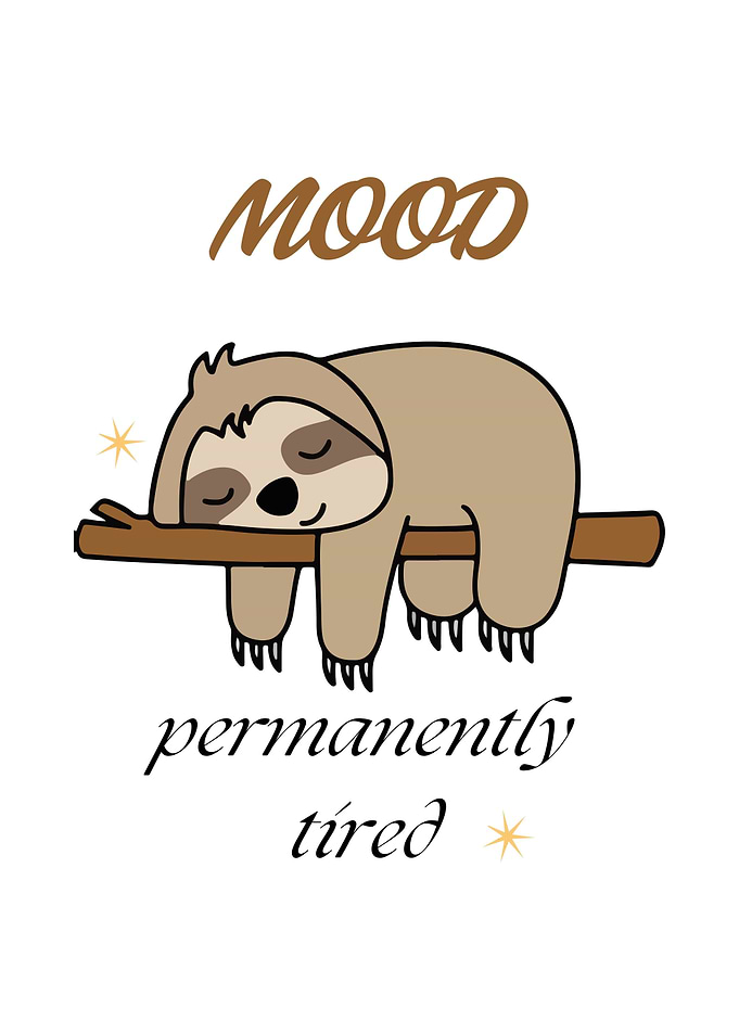 Cute Sloth Mood Art