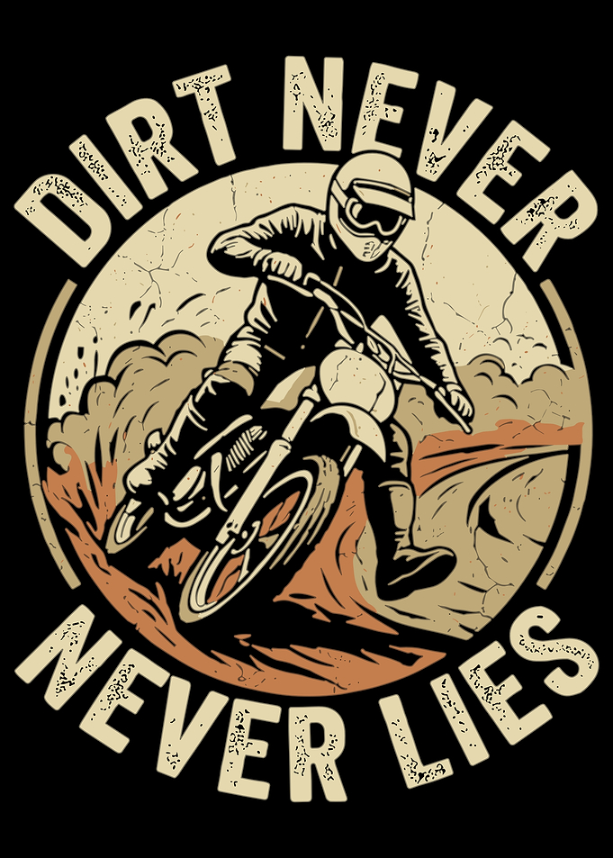 Dirt Bike Rider with Text