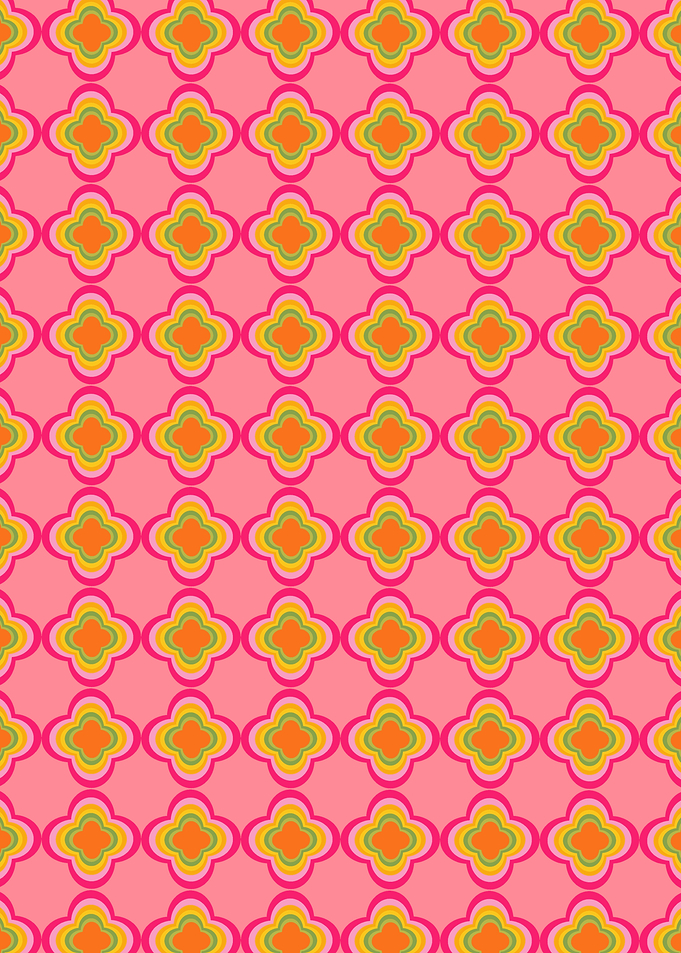 Retro Quatrefoil Pattern