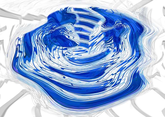 Abstract Blue Swirl 243SA