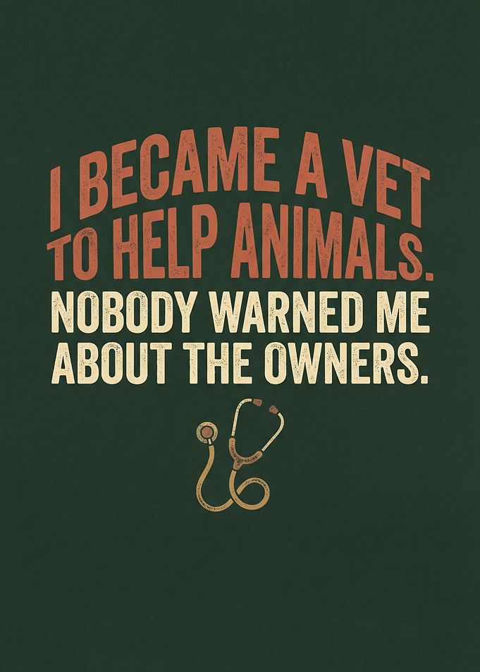 Funny Vet Quote with Stethoscope