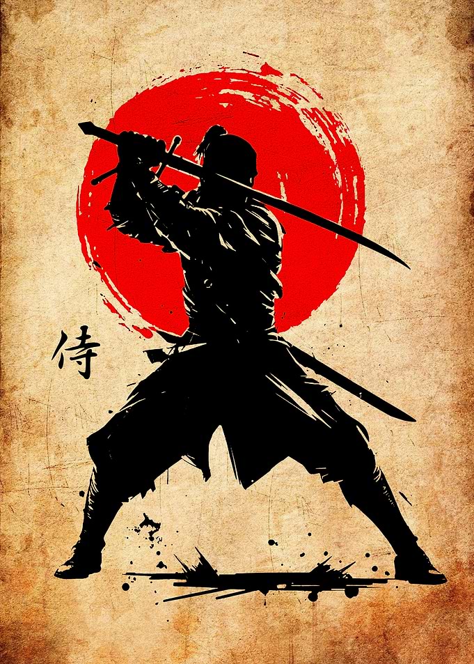 Samurai Warrior Silhouette