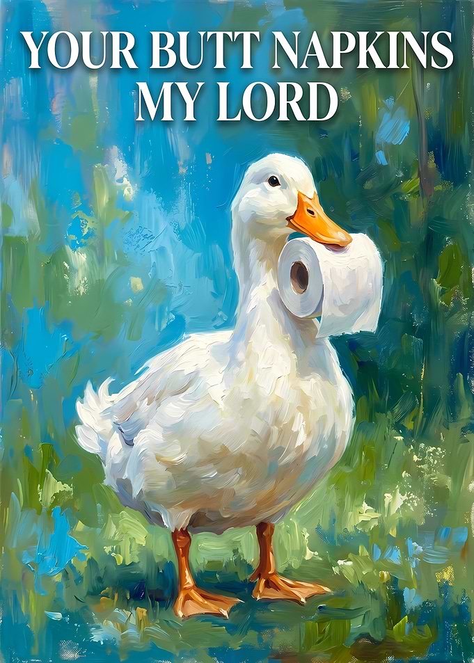 Duck with Toilet Paper
