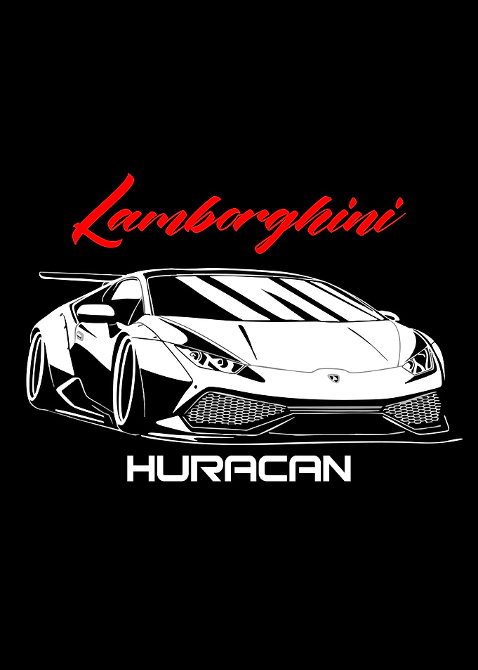 Lamborghini Huracan Car Art