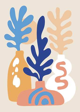 Abstract Floral Vases