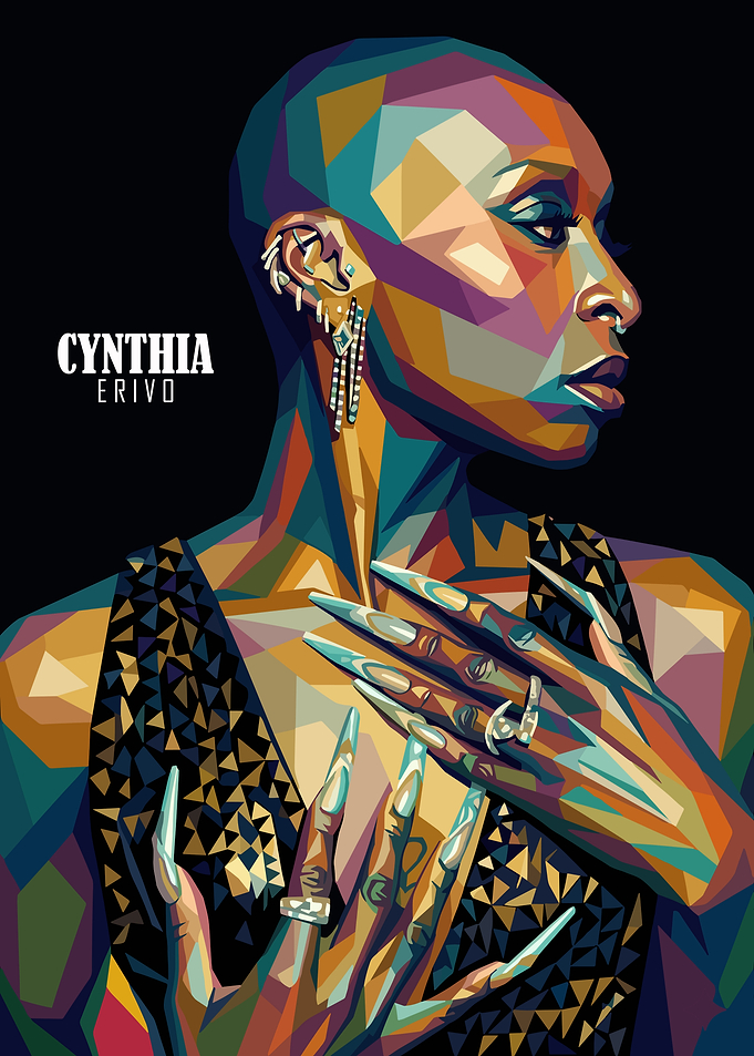 Cynthia Erivo Pop Art Portrait
