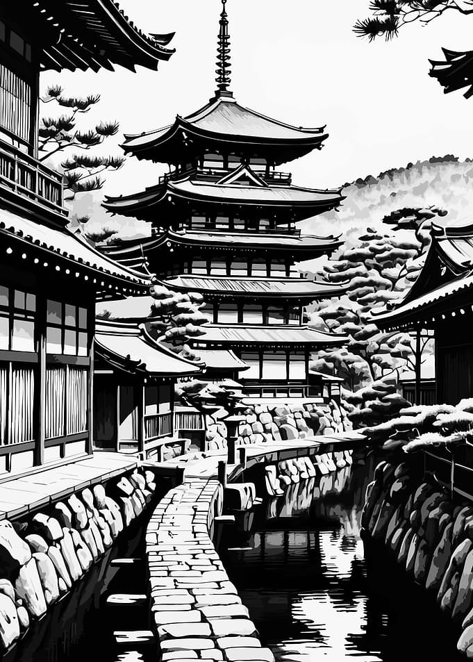 Japanese Pagoda and Garden