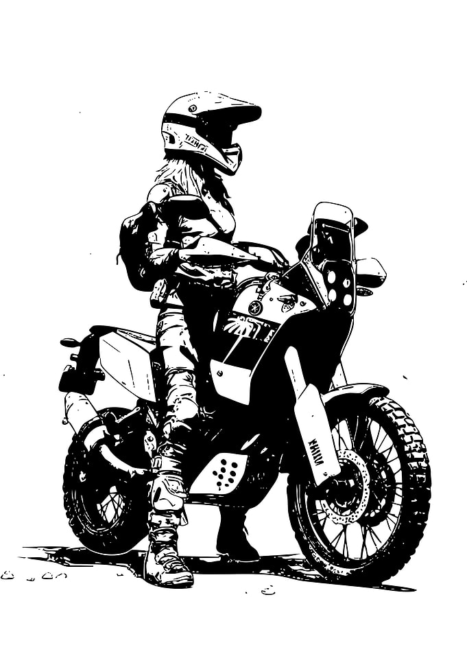 Woman on a Motorcycle