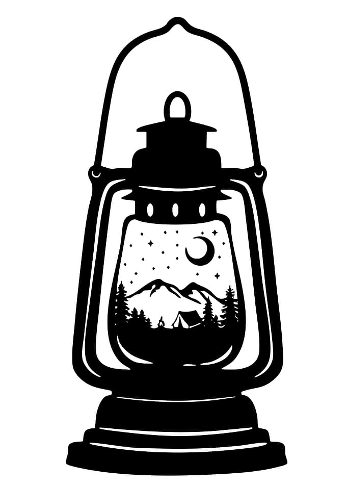 Camping Lantern Silhouette