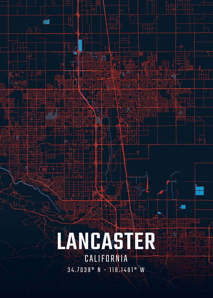 Lancaster California City Map