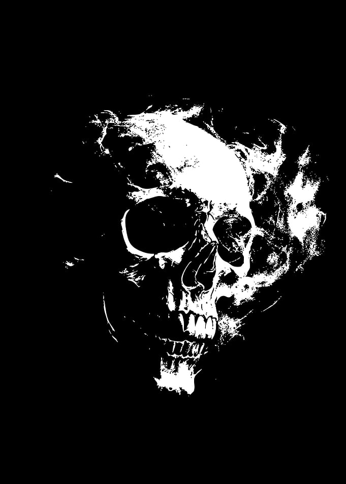Skull with Smoke Effect
