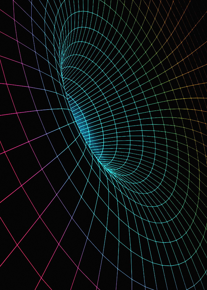 Abstract Wireframe Wormhole