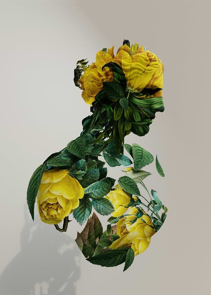 Floral Silhouette of a Woman's Profile