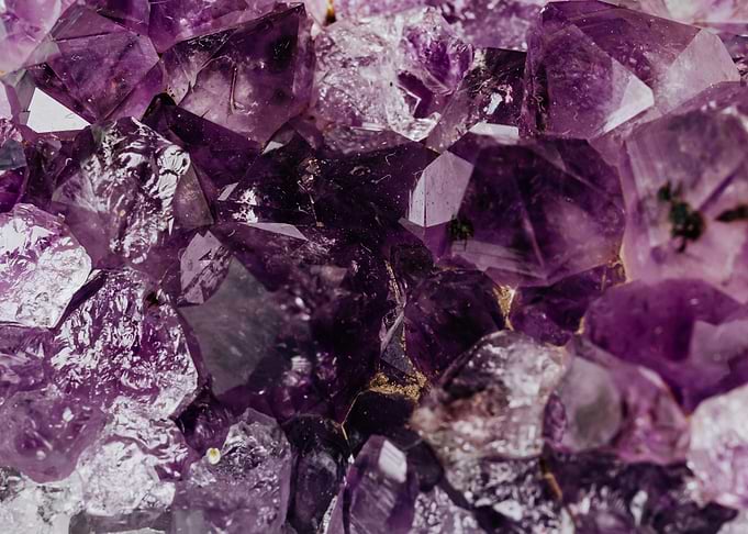 Close-up of Amethyst Crystals