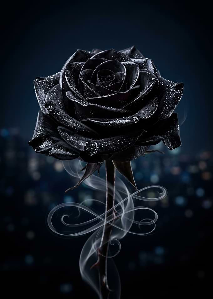 Black Rose with Smoke