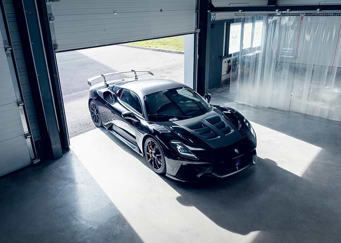 Black Sports Car in Garage