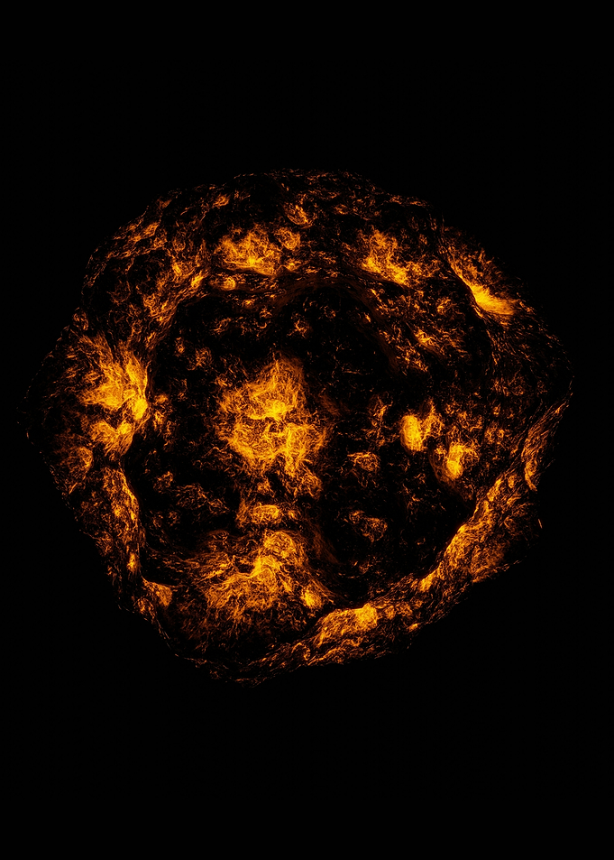 Fiery Nebula in Deep Space