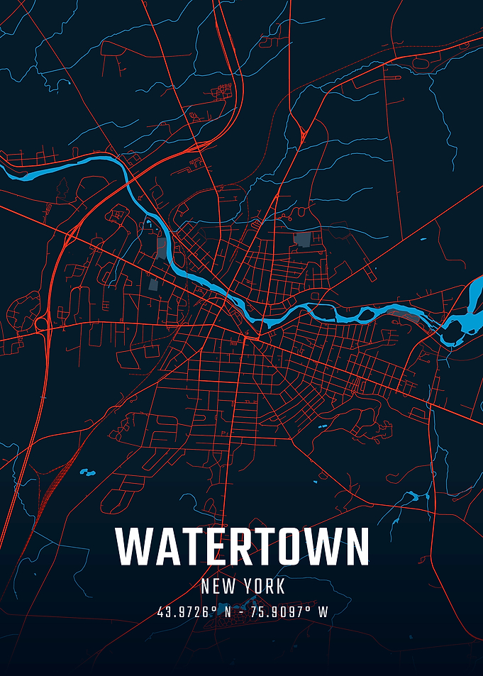Watertown New York City Map