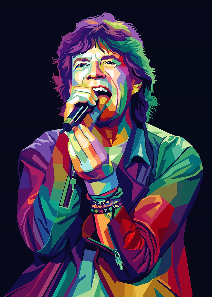 Mick Jagger Pop Art Portrait
