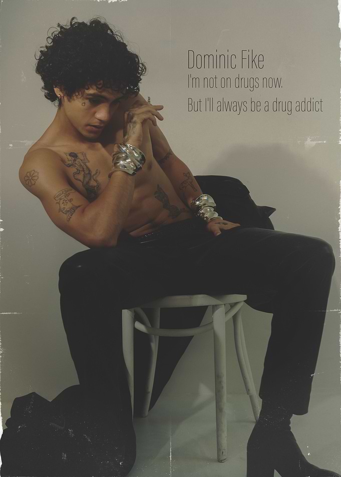 Dominic Fike Portrait with Text