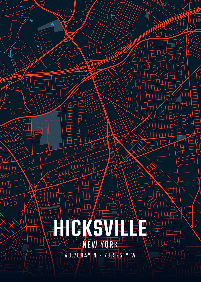 Hicksville New York City Map
