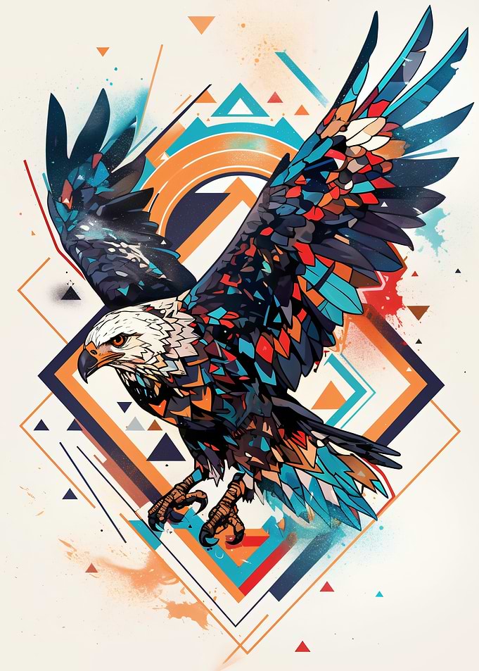 Geometric Eagle in Flight