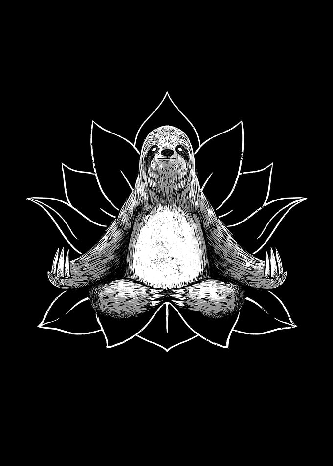 Zen Sloth Meditation Yoga