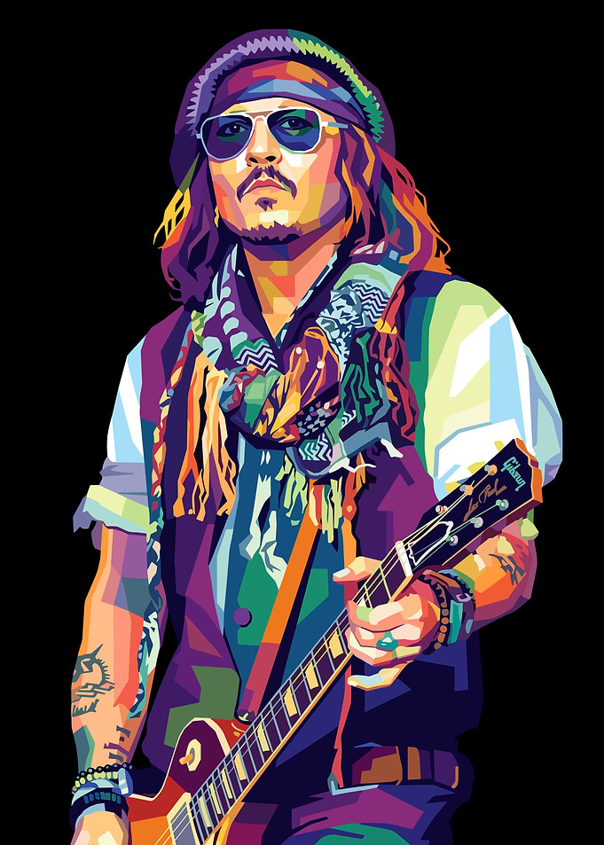 Johnny Depp Playing Guitar
