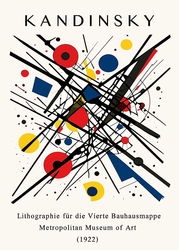 Kandinsky Bauhaus Lithography Poster
