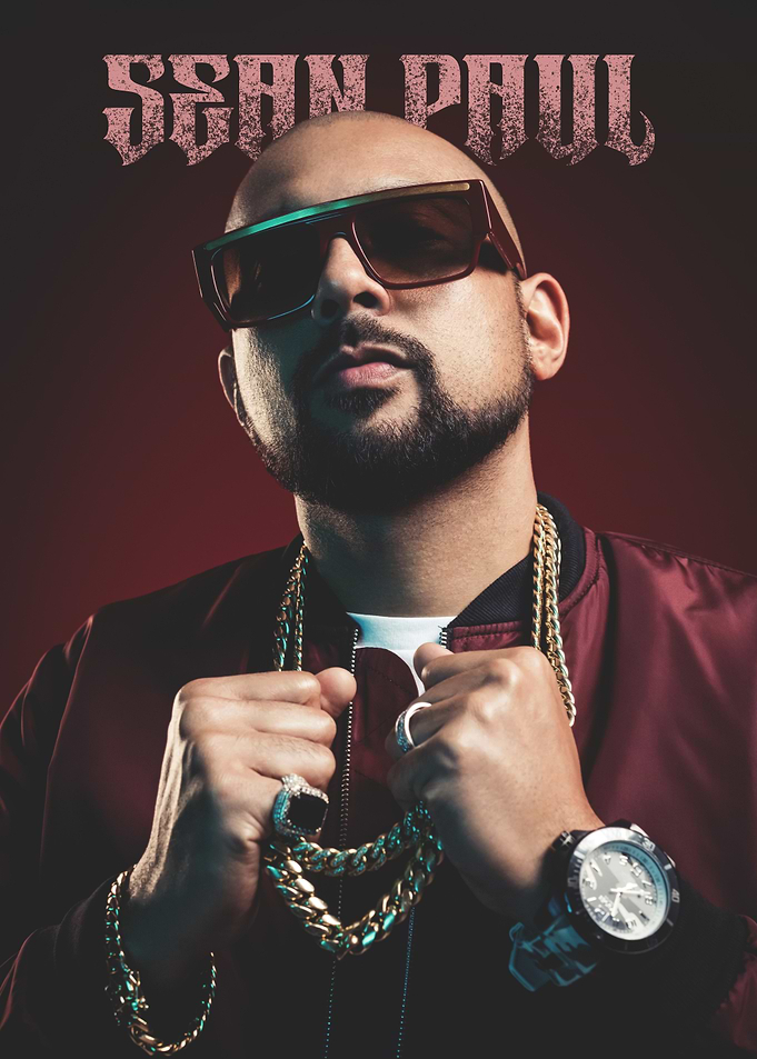 Sean Paul Portrait with Gold Chains