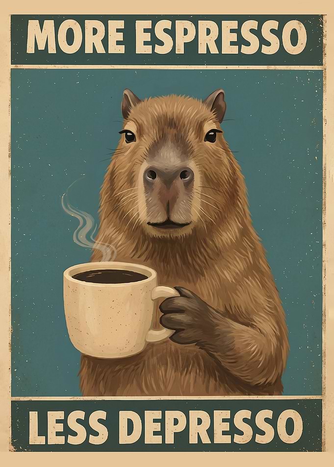 Capybara with more Espresso less depresso
