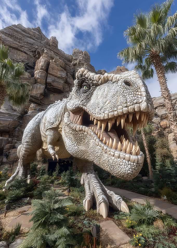 Giant T-Rex Dinosaur Statue