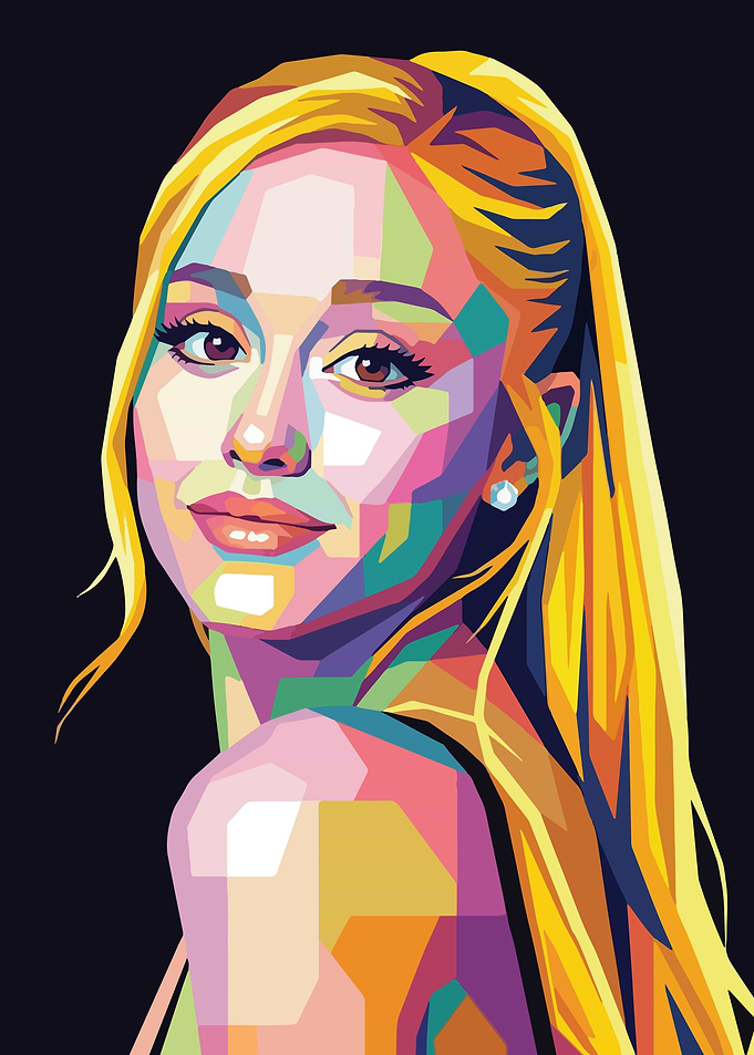 Ariana Grande Pop Art Portrait